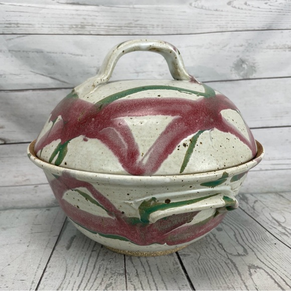 Whitefish Pottery Soup Tureen & Ladle Casserole Dish Bowl signed Gilfillan 1998 - Picture 5 of 16